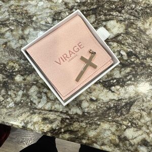 Virage London Rose Gold Cross Pendant